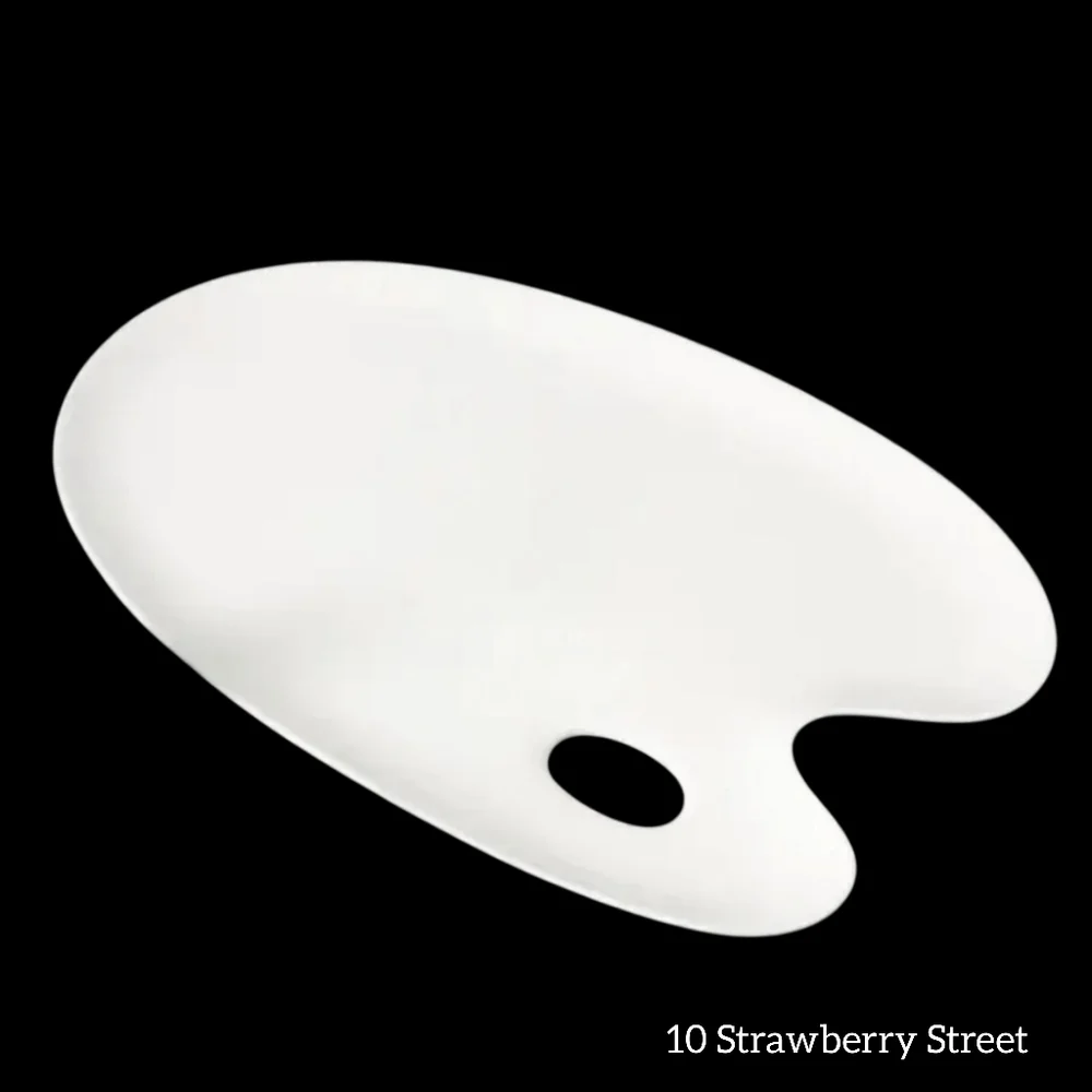 10 Strawberry Street Whittier  Painters Easel White Platter 15.75